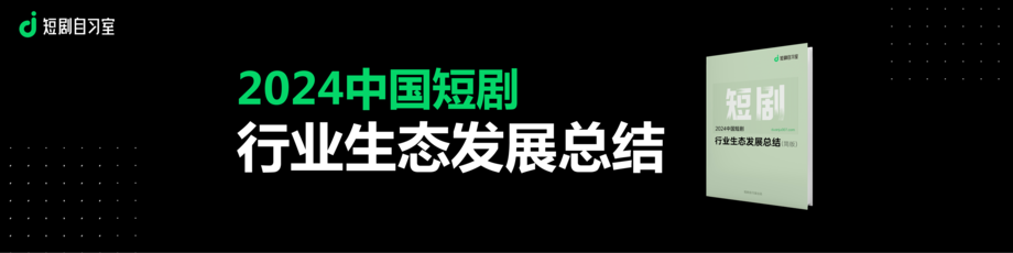 2024中国短剧行业发展生态总结